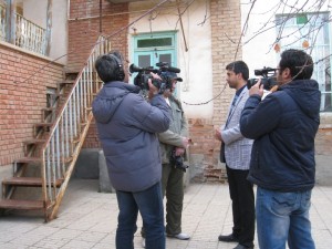 دوربین برنامه تلویزیونی سفرنامه آذربایجان در خامنه