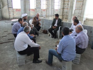 بازدید از مراحل اجرایی و بررسی مشکلات احداث مسجد جامع خامنه